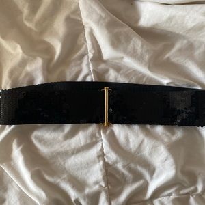Black Sequined Belt